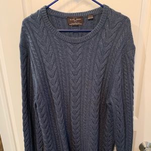 Black Brown cable sweater